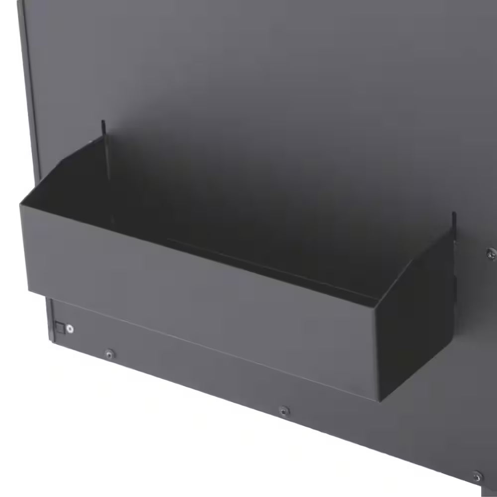 61 In. W X 26 In. D Heavy Duty 10-Drawer 1-Door Mobile Workbench with Hardwood Top, Pegboard and Shelf in Matte Black