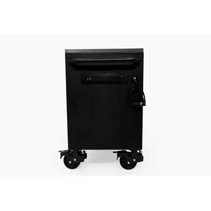 Tool Storage Heavy Duty 96 In. W X 24 In. D Matte Black Mobile Workbench Cabinet with Stainless Steel Top