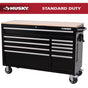 Modular Tool Storage 52 In. W X 20 In. D Standard Duty Black Mobile Workbench Cabinet