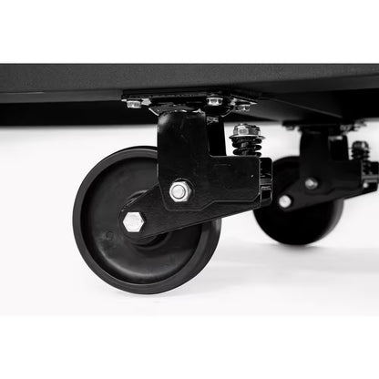 Tool Storage Heavy Duty 96 In. W X 24 In. D Matte Black Mobile Workbench Cabinet with Stainless Steel Top