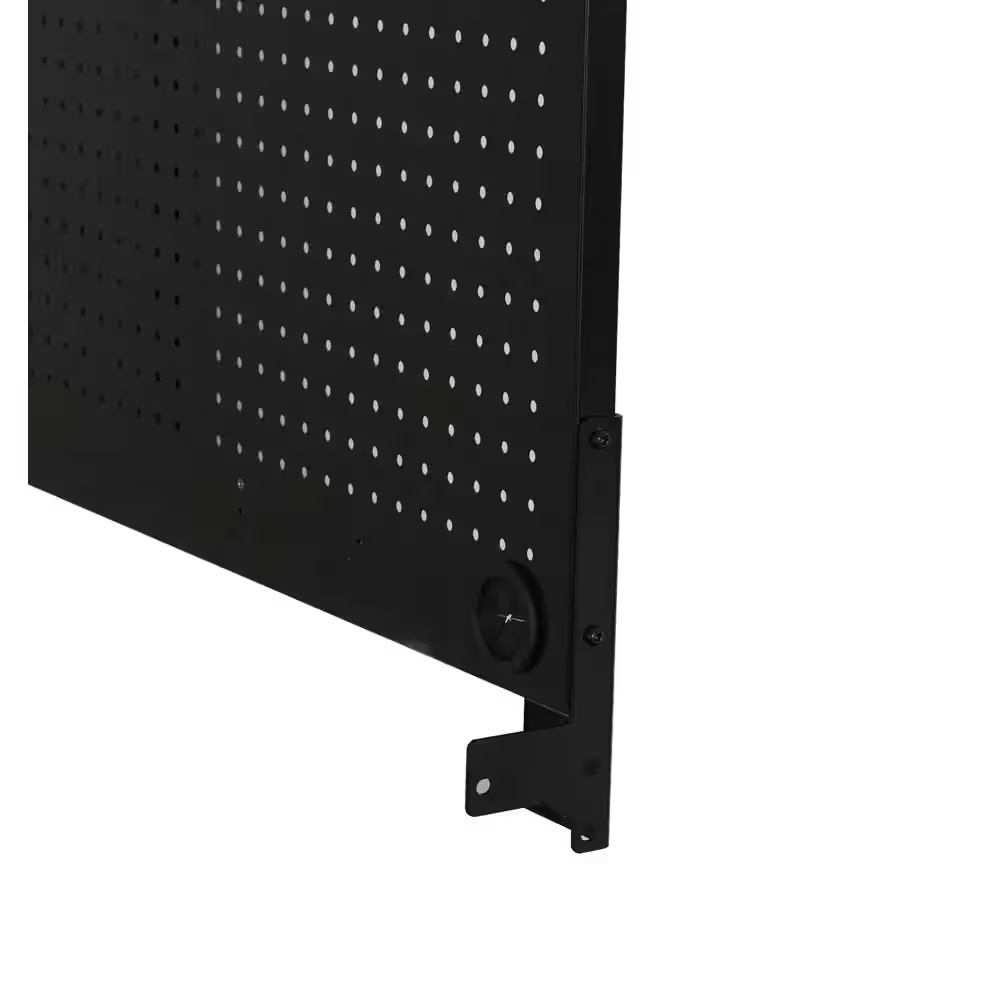 Modular Tool Storage 52 In. W Standard Duty Black Mobile Workbench Cabinet with Pegboard