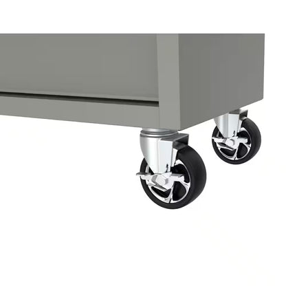 Tool Storage 46 In. W Gloss Gray Mobile Workbench Cabinet