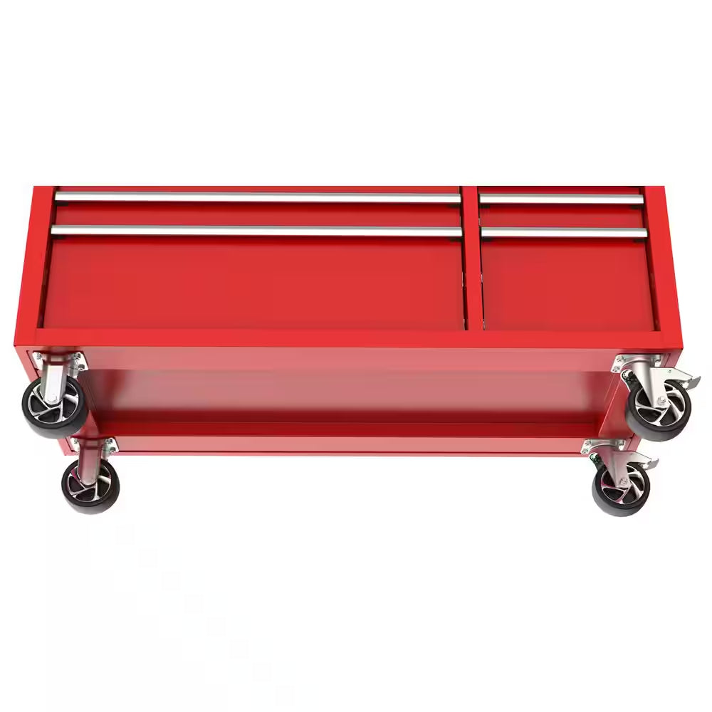 Modular Tool Storage 52 In. W X 20 In. D Standard Duty Red Mobile Workbench Cabinet