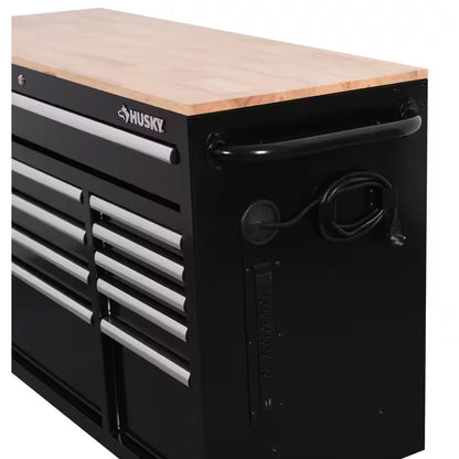 Modular Tool Storage 52 In. W X 20 In. D Standard Duty Black Mobile Workbench Cabinet