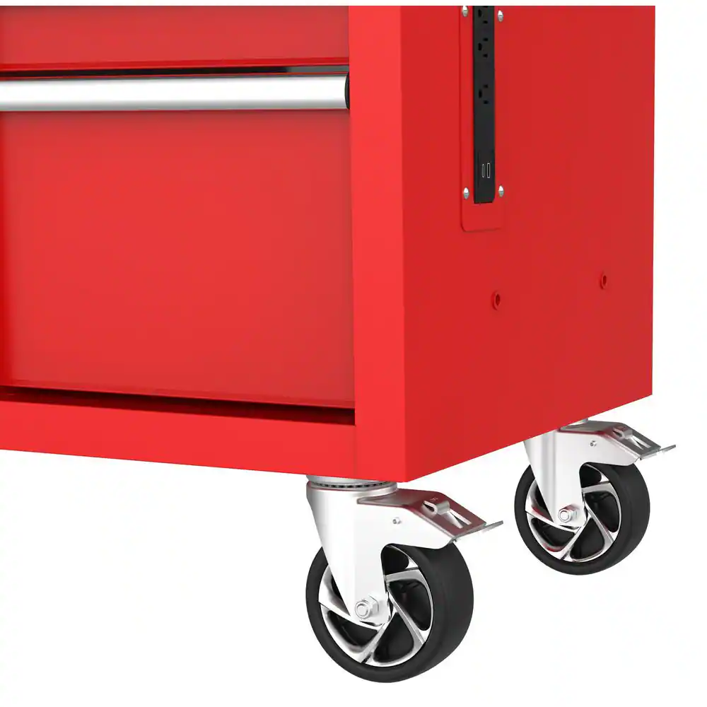 Modular Tool Storage 52 In. W X 20 In. D Standard Duty Red Mobile Workbench Cabinet