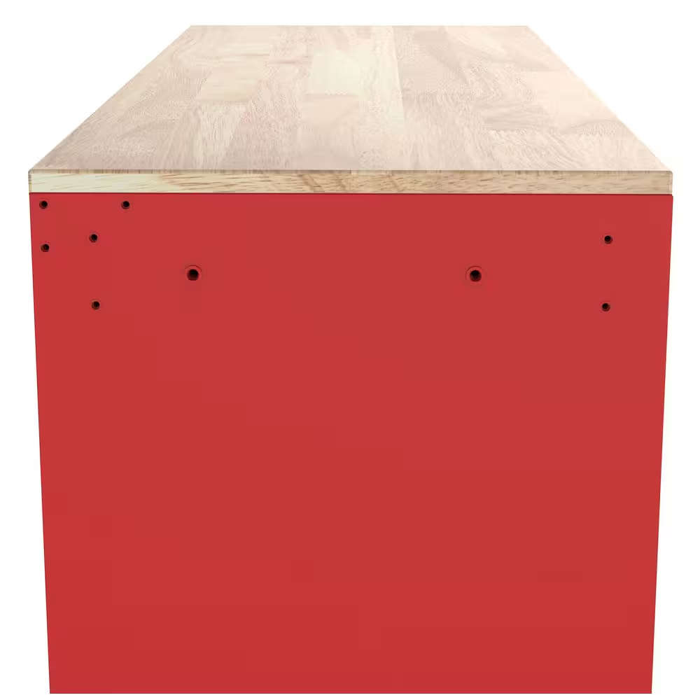 Modular Tool Storage 52 In. W X 20 In. D Standard Duty Red Mobile Workbench Cabinet