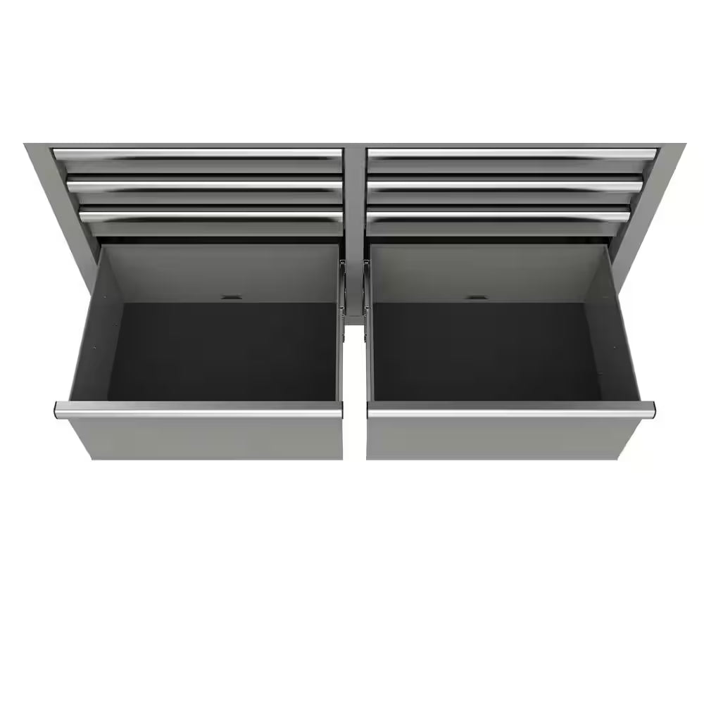 Tool Storage 46 In. W Gloss Gray Mobile Workbench Cabinet
