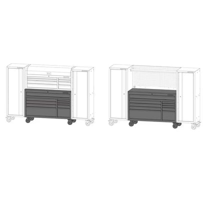 Modular Tool Storage 52 In. W X 20 In. D Standard Duty Red Mobile Workbench Cabinet