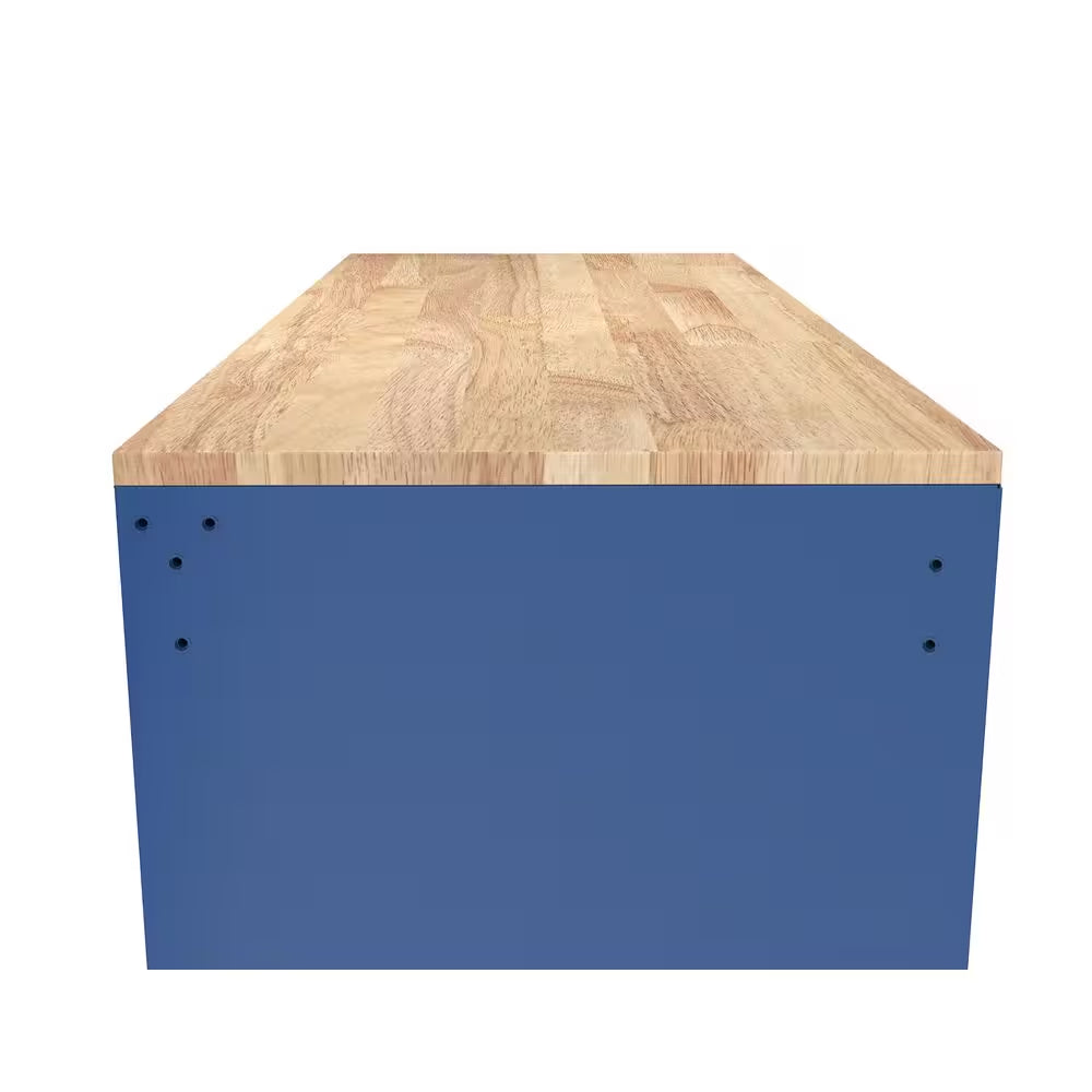 Tool Storage 46 In. W X 18 In. D 9-Drawer Gloss Blue Mobile Workbench Cabinet
