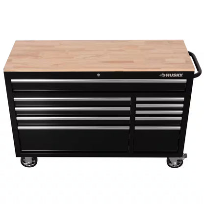 Modular Tool Storage 52 In. W X 20 In. D Standard Duty Black Mobile Workbench Cabinet
