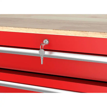 Modular Tool Storage 52 In. W X 20 In. D Standard Duty Red Mobile Workbench Cabinet